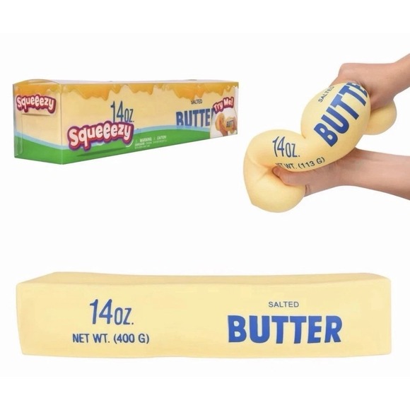 Viral Smushmart Jumbo Squeezy Cheese & Sunny Days Butter Squishy Toy TIKTOK  2x - Picture 3 of 6
